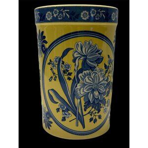 Spode Blue Room yellow Utensil Holder wine cooler #Lo407 Ceramic Canister Floral